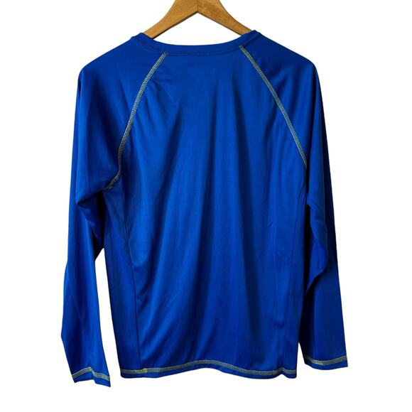 New Beach Bros Men's UPF 50+ Long Sleeve Rash Guard Blue Size Small - Picture 2 of 7